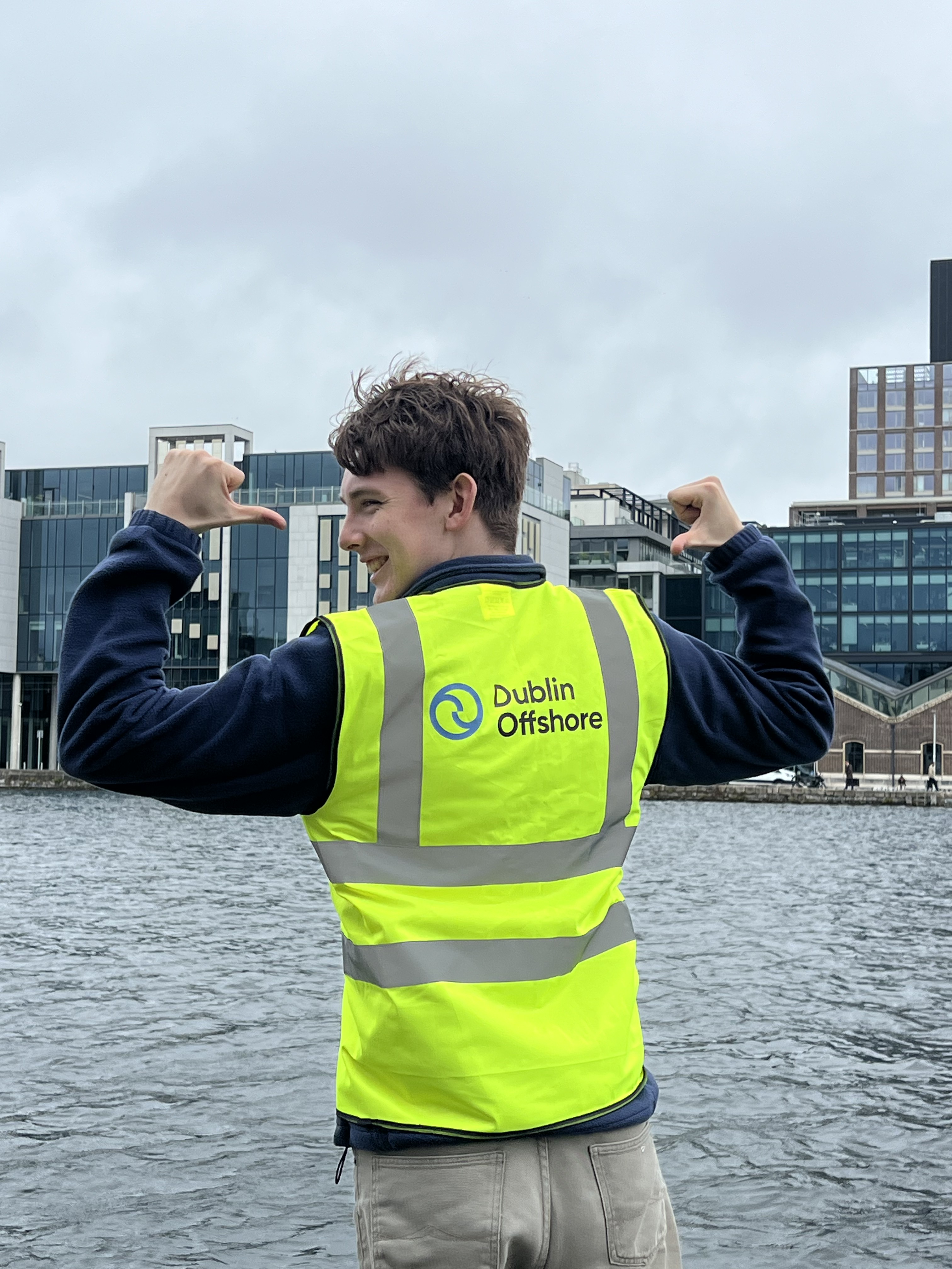 Offshore engineering work in high-visibility gear at Dublin Offshore